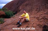 Pause am Ayers Rock