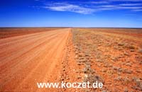 Piste in der Moon Plain Desert