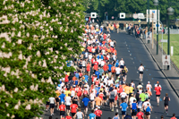 Marathonläufer nahe Theodor-Heuss-Brücke